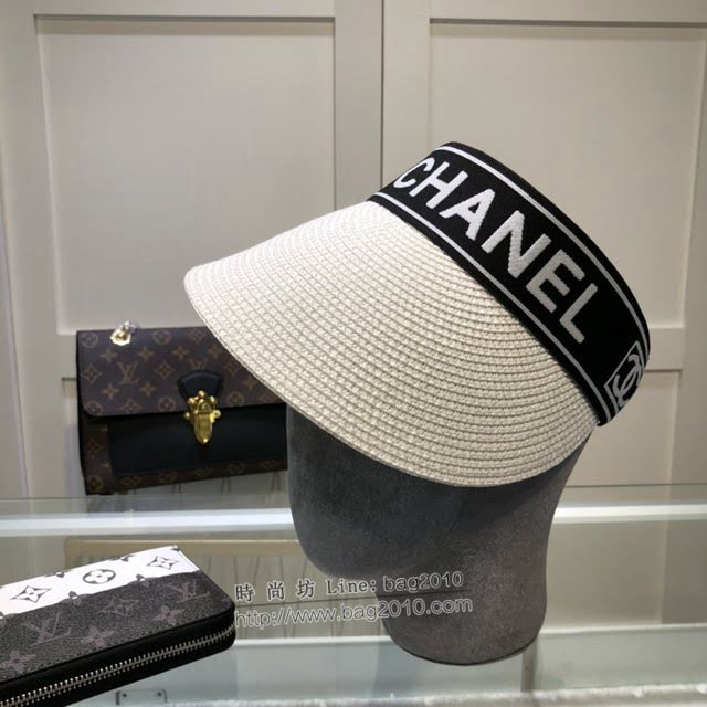 Chanel女士帽子 香奈兒空頂編織草帽  mm1081